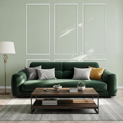 6 Frame Peel and Stick Wall Molding Kit, Wainscoting Panels kit for Walls, PreCut Wall molding 54x24 Inch, Easy Install Wall Wainscoting & Picture Frame Molding for Living Room, Bedroom, Home Decor