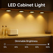 YGS-Tech LED Puck Lights, Under Cabinet Lighting Black Trim, 3000K Warm White, CRI90+, Touch Dimming, All Accessories Included, Under Counter Lighting for Kitchen, Closet Lights, Safe Light, 3-Pack
