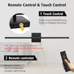 Wall Sconces Battery Operated, Wall Sconces 3000K-6000K Dimmable Rechargeable Wall Sconce with Remote Control, 350°Rotate LED Wireless Wall Lights for Living Room, Hallway, Bedroom(Black)