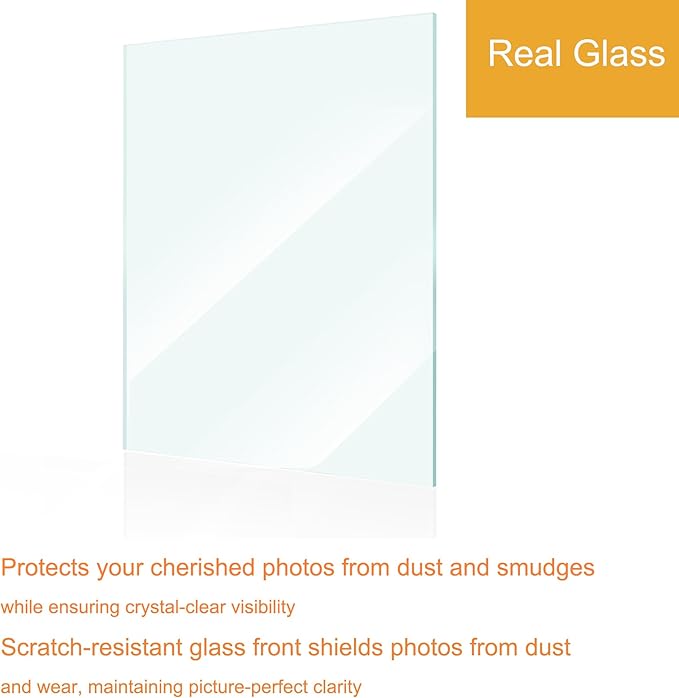 BESCRCL 15 Pack Real Glass Picture Frames Collage Wall Decor, Including 3pcs 8x10, 6pcs 5x7, 6pcs 4x6 Photo Frames for Gallery Wall or Tabletop Display, Black