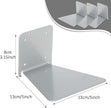 Jetec 6 Pack Invisible Floating Bookshelf Wall Mounted Floating Bookshelves Heavy Duty Book Organizers Hidden Book Shelf Metal Shelves Holder for Books Bedroom Living Room Home Office (Silver Grey)
