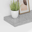 Concrete Grey Floating Wall Shelf Honeycomb MDF Metal Medium Size for Living Room Home Office Storage Display Modern Minimalist Design