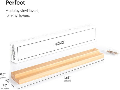 Vinyl Record Shelf - A Display Ledge Made of Solid Wood - A Wall Mount for Your Favorite or Now-Playing Records -This Vinyl Record Holder Fits All Records (Pine)