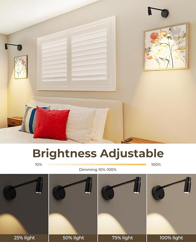 PESUTEN Zoomable Picture Light for Wall, Battery Operated Art Light for Paintings CCT Dimmable Spotlight for Wall Art Wall Light with Remote Control for Living Room Gallery Dartboard Bathroom 2PCS