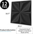 Art3d Decorative 3D Wall Panel, 32 Sq.FT PVC Interior Wall Decor for Living Room, Bedroom, Lobby, Office, Shopping Mall, Black
