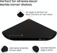 Black Marble Corner Shower Shelf, 8 Inch Carrara White Marble Corner Shelf for Bathroom Shower Decor, Wall Mounted, Polished, 1 Pcs
