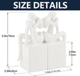 White Book Ends Decorative, Girl Thinker Design, Modern Bookends for Shelves, Non-Skid Heavy Duty Resin Book Stopper for Books, Bookends with Base, Resin, 1Pair/2Piece