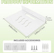 Steel Floating Shelves for Wall,Small Wall Shelf，Suitable for Bedroom, Living Room, Bathroom, Kitchen, Office (White, 2Pack 9.06x6.89 in)