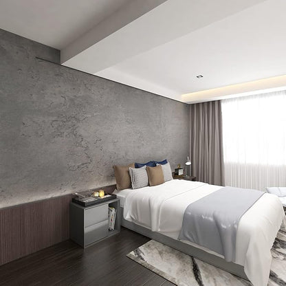48x590in Extra Wide Grey Concrete Wallpaper Peel Stick Dark Cement Look Contact Paper Matte Thicken Adhesive Waterproof Vinyl Wall Paper for Bedroom Living Room Modern Industrial Style Charcoal Gray