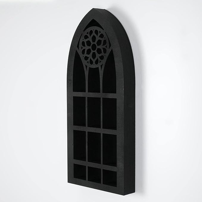 Wall Display Shelf Modern Church Window Design Stones Holder Wall Hanging Shelves for Kitchen Bathroom Office Gothic Room Decoration Bedroom