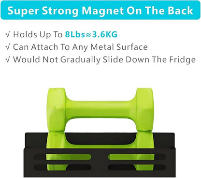 Magnetic Spice Rack for Refrigerator Magnetic Fridge Shelf for Kitchen Magnetic Shelves for Fridge 4 Pack Black