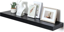 48 Inch Black Floating Shelf | 12 Inch Deep Floating Shelves Set of 1 | 48