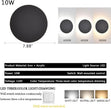 Modern Minimalist Wall Light White/Black Round Disc Wall Sconce Metal Circular Stairwell Lighting Dimmable LED Sconce for Living Room Bedroom