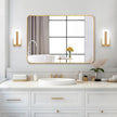 Modern Wall Sconces Set of Two, Indoor Wall Mounted Lighting Fixture, 6000K Cool White Hardwired LED Wall Light, LED Acrylic Gold Wall Sconce for Living Room, Corridor, Bedside