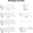 Magnetic Spice Rack for Refrigerator,7 Pack Magnetic Shelf,Fridge Magnet Organizer with Paper Towel Holder,Utensils Racks,Hook Rack,Fridge Organizers and Storage White(7 Pack)