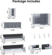 Magnetic Spice Rack for Refrigerator,6 Pack Magnetic Shelf,Fridge Magnet Organizer with Paper Towel Holder,Utensils Racks,Hook Rack,Deepened Basket,Fridge Organizers and Storage Clear(6 Pack)