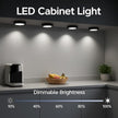 YGS-Tech LED Under Cabinet Lighting Kit, 1020 Lumens LED Puck Light, 5000K Daylight White, CRI90+, Touch Dimming, Black Trim All Accessories Included, for Kitchen, Closet Lights, Safe Light, 3-Pack