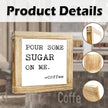 Humorous Wood Coffee Sign Pour Some Sugar On Me Funny Coffees Sign For Office Kitchen Decoration Square Wood Coffees Decor Signs Rustic Cafe Bar Plaque Gift For Coffee Lover 5.9x5.9 Inch