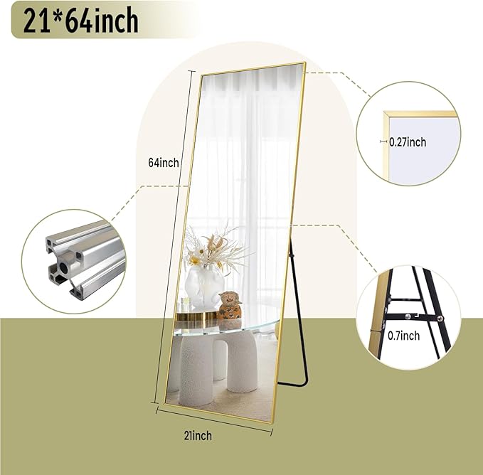 BEAUTYPEAK Full Length Mirror 64