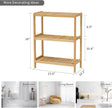 Bamboo Bathroom Shelf, Stand Utility Storage Shelf Multifunctional Bathroom Kitchen Living Room Holder Plant Flower Stand (3-Tier)