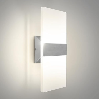 ASD LED Indoor Wall Mount Light Fixture - 14 Inch 24W Modern Interior Brushed Nickel Dimmable Wall Sconce Light - ETL 2700K-5000K Adjustable - Hallway, Bedroom LED Wall Lights