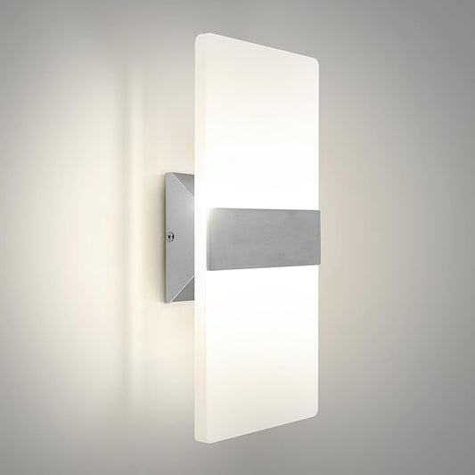 ASD LED Indoor Wall Mount Light Fixture - 14 Inch 24W Modern Interior Brushed Nickel Dimmable Wall Sconce Light - ETL 2700K-5000K Adjustable - Hallway, Bedroom LED Wall Lights