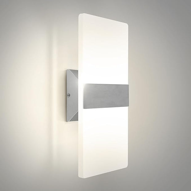 ASD LED Indoor Wall Mount Light Fixture - 14 Inch 24W Modern Interior Brushed Nickel Dimmable Wall Sconce Light - ETL 2700K-5000K Adjustable - Hallway, Bedroom LED Wall Lights