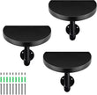 Navaris Industrial Pipe Shelf Set - 3 Small Rounded Wood Shelves with Shelf Brackets - 7.9