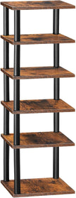 HOOBRO Vertical Shoe Rack, 6-Tier Narrow Shoe Shelf, Shoe Storage Organizer for Small Space, 11
