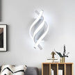 AUA LED Wall Sconce, 21W Modern Spiral Wall Sconce Lighting, 6500K Cool White Indoor Wall Light for Bedroom Living Room Office Restaurant Hallway, Wall Mounted Lamp