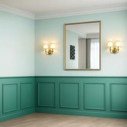 6 Set Accent Peel and Stick Wall Molding Kit Premade Wainscoting Panels Wall Molding Panel White Pre Cut Trim for Walls Picture Frame Decor for Home Decoration (16 x 24 Inch)