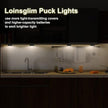 Puck Lights with Remote Control, Wireless LED Puck Light for Kitchen,Battery Operated Under Cabinet Lights, Under Counter Lighting Dimmable, Stick On Lights for Closet Black (4pack)