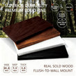 Solid Wood Floating Shelves,31.5in Finished Real Wood Wall Shelves with Heavy-Duty Hidden Bracket, Easy Installation, Set of 2, 31.5in x 7.1in x 1.5in, for Living Room Bedroom Kitchen,Black