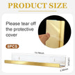 Blulu 8 Packs 14 Inch Acrylic Floating Shelf Wall Mounted Invisible Acrylic Shelf Ledge Floating Bookshelf for Living Room Office Bedroom Bathroom Kitchen Decoration Space Save (Golden)