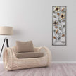 New All American Collection Flower and Leaves Aluminum/Metal Wall Decor with Frame 12inx36in (Earth Colored Flowers), Living Room