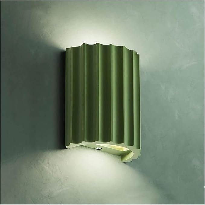 Nordic Minimalism Vintage Lamp Light Geometric Wall Lamp LED Wall Sconce Up Down Wall Lamp Resin Wall Spot Accent Lighting Indoor Lamps Night Lights for Living Room Bedroom Hallway(Green)