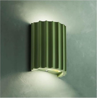 Nordic Minimalism Vintage Lamp Light Geometric Wall Lamp LED Wall Sconce Up Down Wall Lamp Resin Wall Spot Accent Lighting Indoor Lamps Night Lights for Living Room Bedroom Hallway(Green)