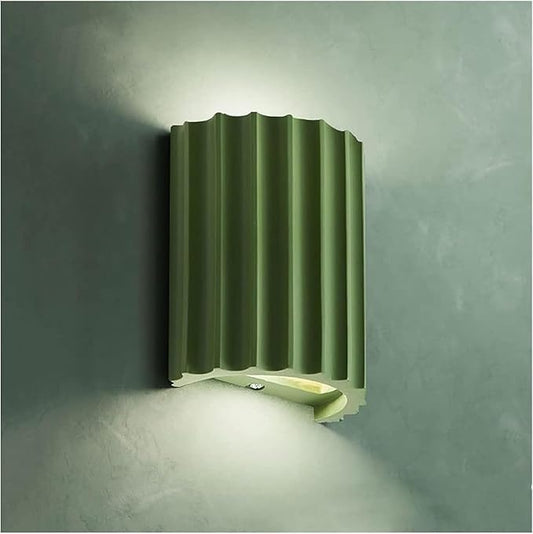 Nordic Minimalism Vintage Lamp Light Geometric Wall Lamp LED Wall Sconce Up Down Wall Lamp Resin Wall Spot Accent Lighting Indoor Lamps Night Lights for Living Room Bedroom Hallway(Green)