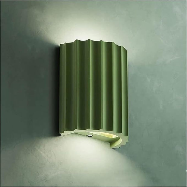 Nordic Minimalism Vintage Lamp Light Geometric Wall Lamp LED Wall Sconce Up Down Wall Lamp Resin Wall Spot Accent Lighting Indoor Lamps Night Lights for Living Room Bedroom Hallway(Green)