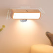 Wood Wall Sconces Battery Operated, Rechargeable Wall Lights Battery Operated, Stick On Wall Mounted lamp Bedside Reading for Bedroom, Stepless Dimmable Wall Lamps for Living Room