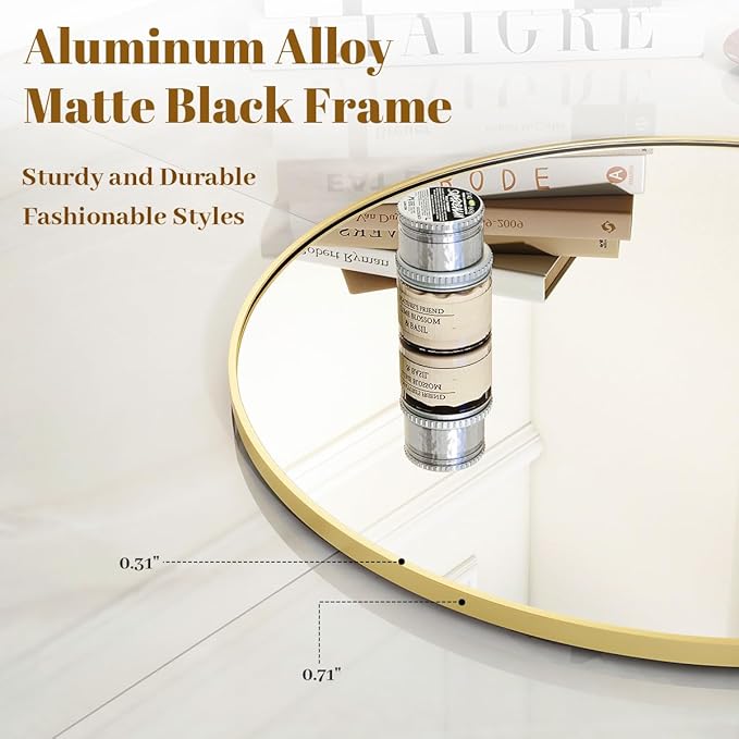 VooBang Gold Round Mirror - 16
