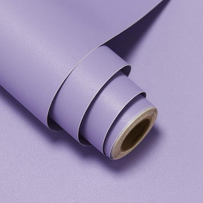 HeloHo Purple Wallpaper Solid Color Peel and Stick Wallpaper 394
