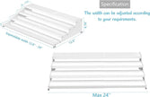 Expandable 4-Tier Step Spice Rack Organizer for Kitchen Cabinet Modern Design and Non Skid Space Saving Storage Shelf for Countertop Cabinets Pantry(2Packs/White)