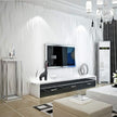 Q QIHANG Simple Fashionable Non-Woven Wallpaper 3D Embossed Three-Dimensional Flocking Foaming Wave Stripes Bedroom Living Room TV Background Wall Shop Decoration20.87 Wx393.7 L Non-Pasted (Cream)