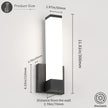 Dimmable Wall Lights for Bedroom Modern Black Indoor LED Hallway Sconces Corner Light 12