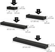 Ballucci Modern Ledge Wall Shelves, Set of 4 Wood Floating Shelves for Bedroom, Bathroom, Living Room, Kitchen, Nursery, Black