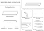 Floating Shelves for Wall Decor, Grey and Gold Shelves for Bathroom, Living Room, Bedroom, Picture Frames, Plants, Kitchen (Set of 3)