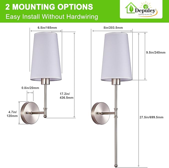 Depuley Battery Operated Wall Sconce: 27