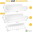 Magnetic Spice Rack Organizer for Fridge Seasoning Organizer for Kitchen storage with Screw Magnetic Shelf with Hook for Refrigerator and Oven (4pack1hook-White)