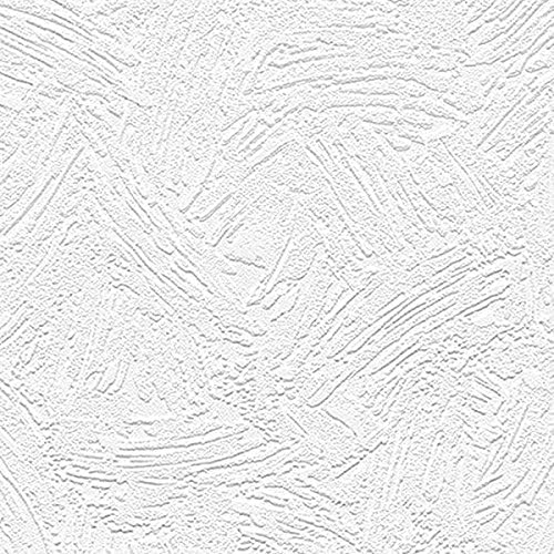 Manhattan Comfort Abigail Series Vinyl Textured and Paintable Design Large Wallpaper Roll, 21"W x 33' L, White